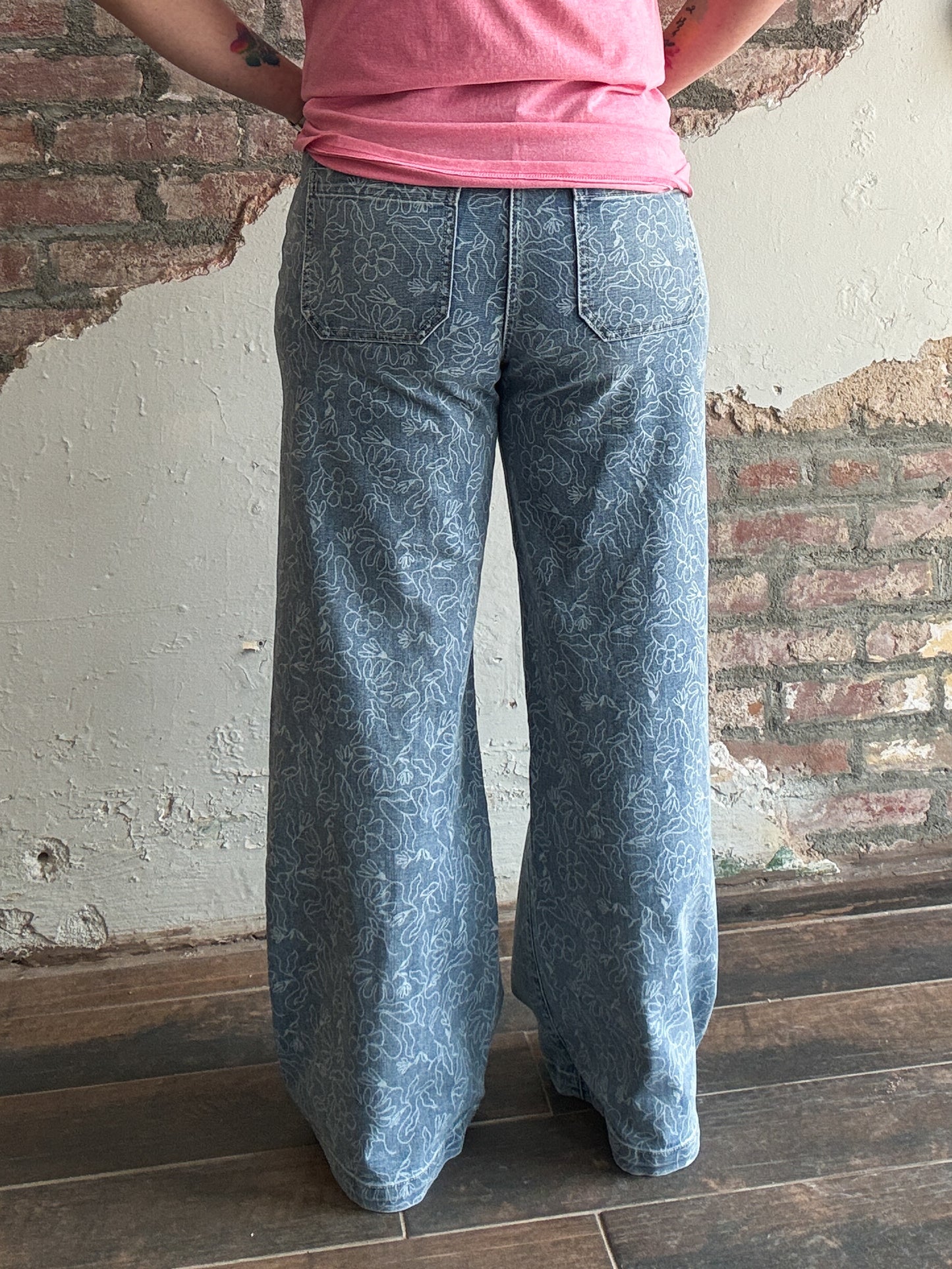 Vervet - Wildflower Wide Leg Jeans