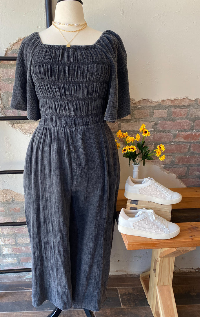 Delia Wide Leg Jumpsuit (Plus)