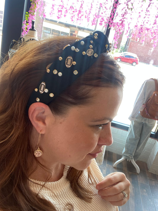 Football Rhinestone Headband