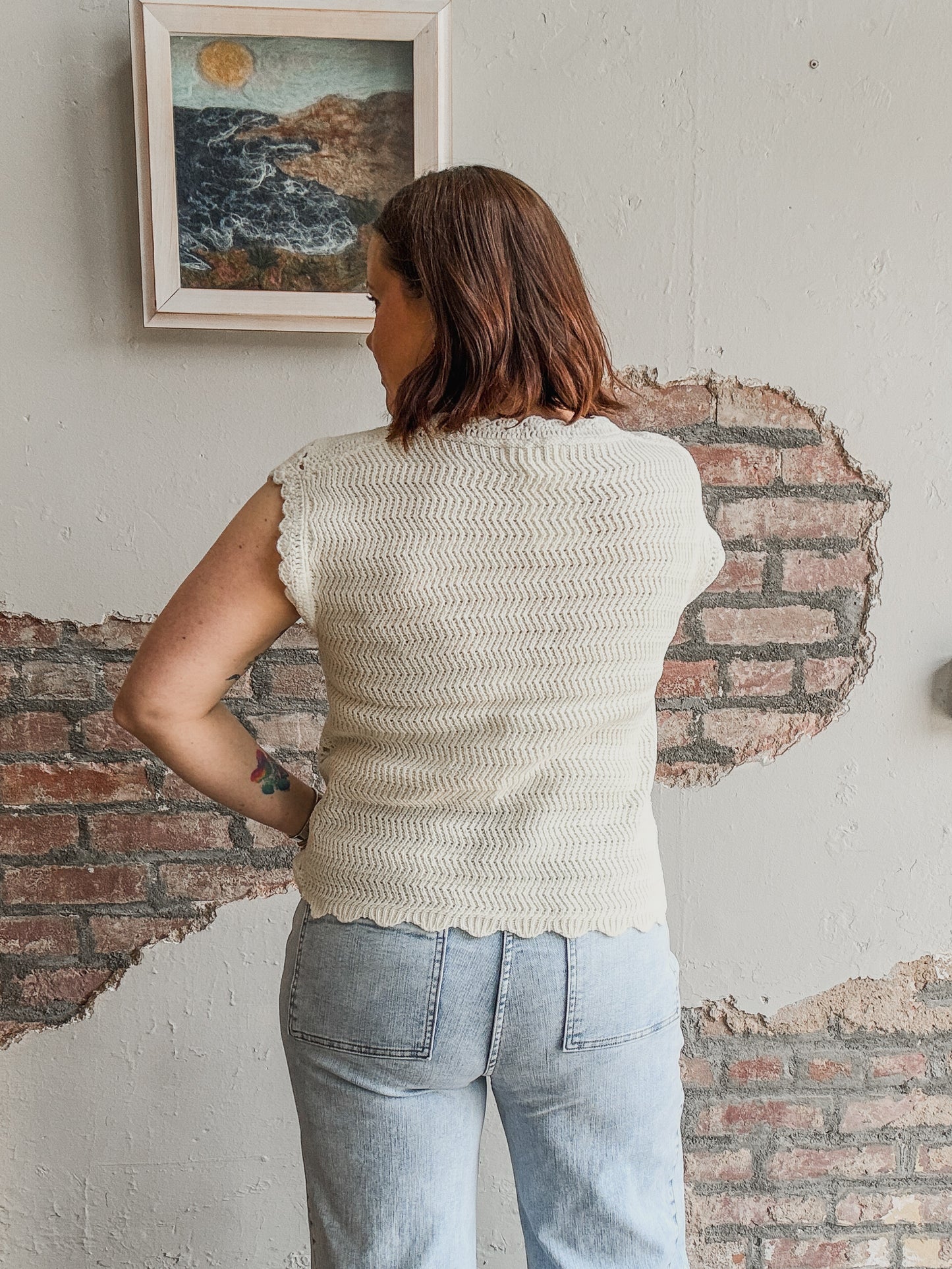 Sunflower Embroidered Vest