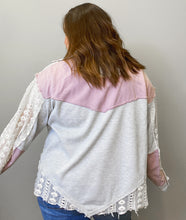 Load image into Gallery viewer, Bella Lace Denim Shacket
