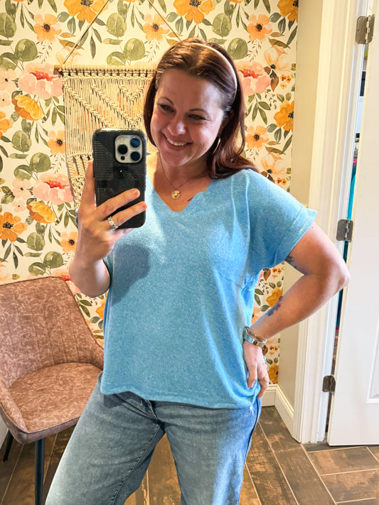 Everyday Essential Soft Tee in Deep Sky