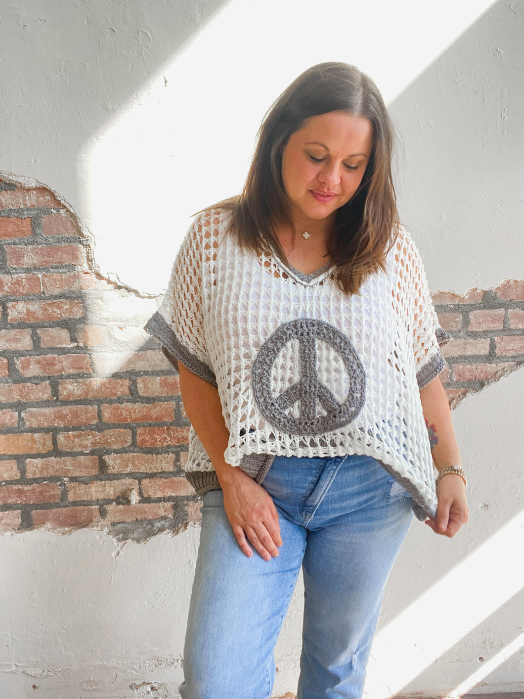 Peace Crochet Top