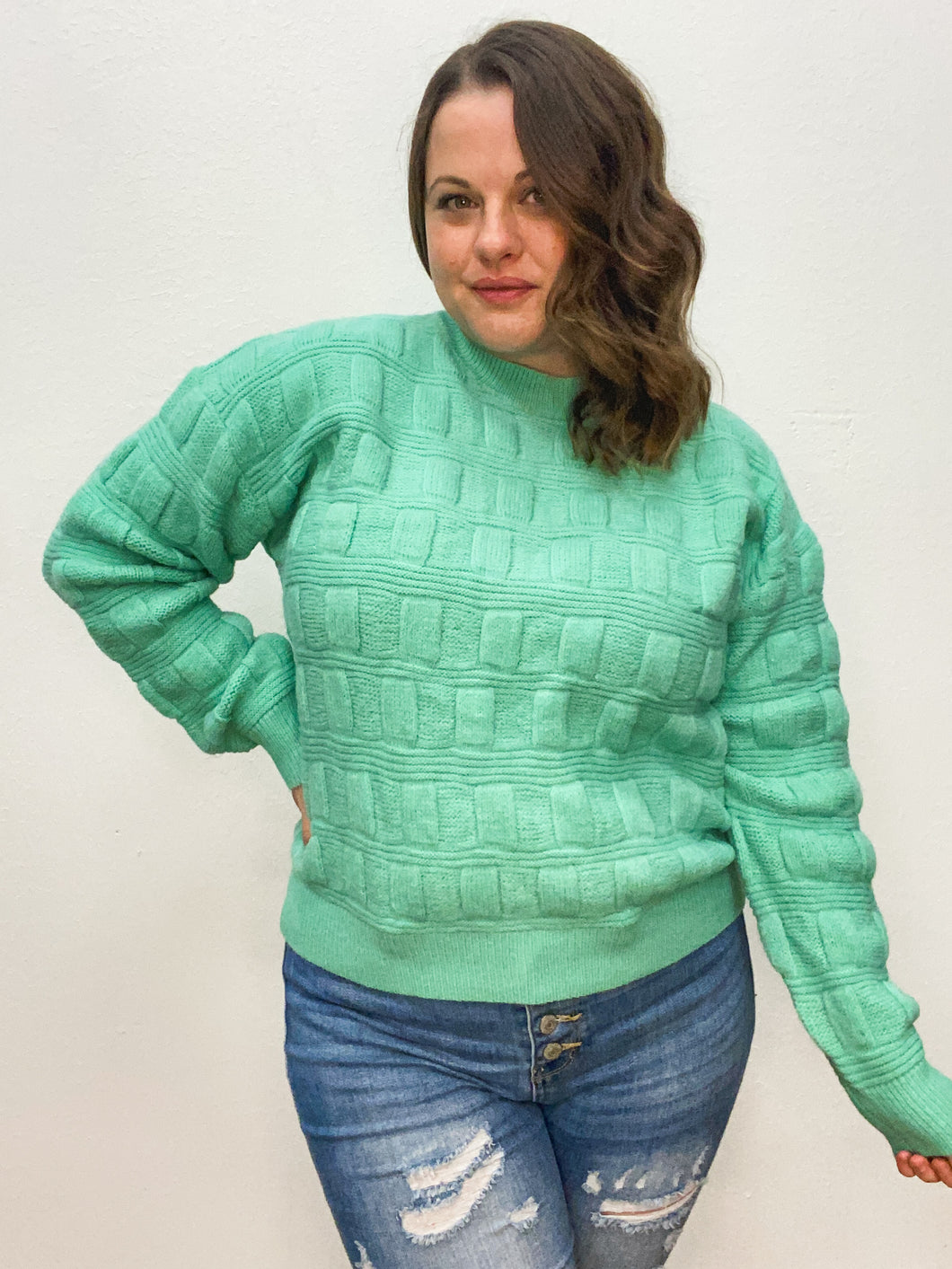 Livy Knit Sweater (Rosemary Green)