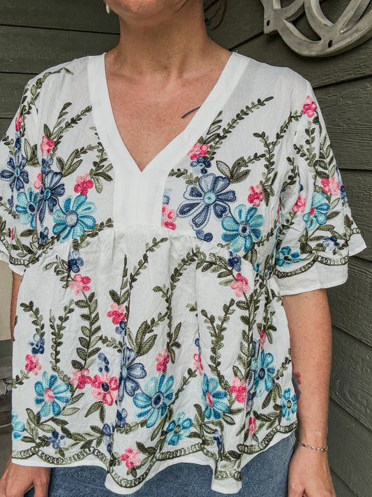 Painted Wildflower Top