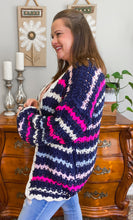 Load image into Gallery viewer, Aspen Sweater Cardigan (Navy Multi)
