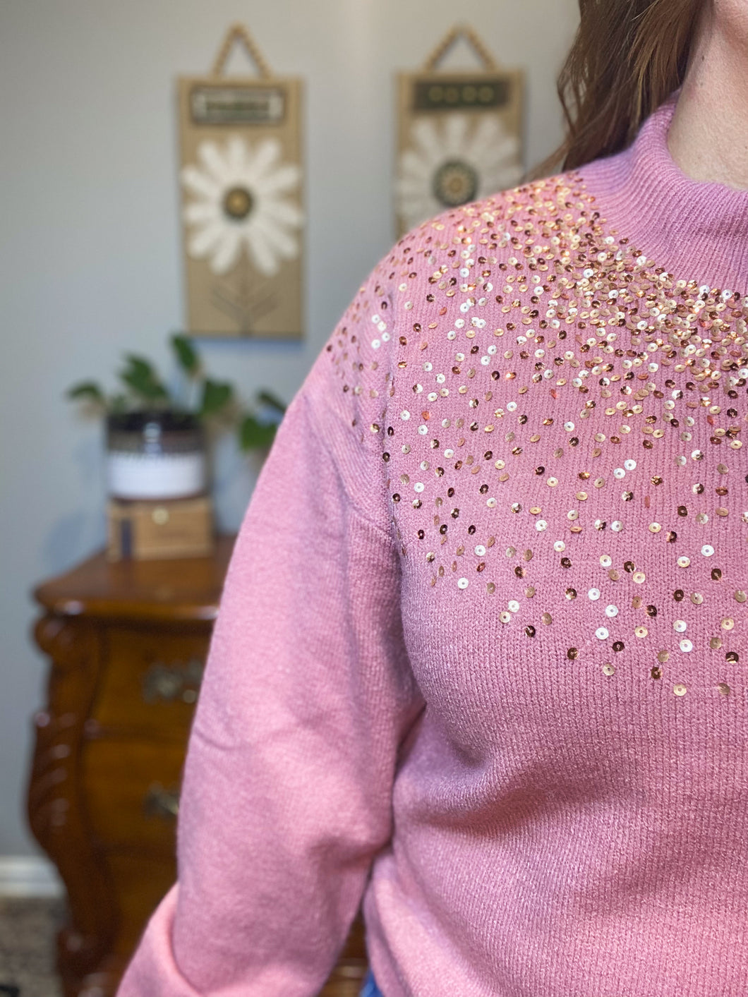 Sparkle Shower Sweater (Terracotta)