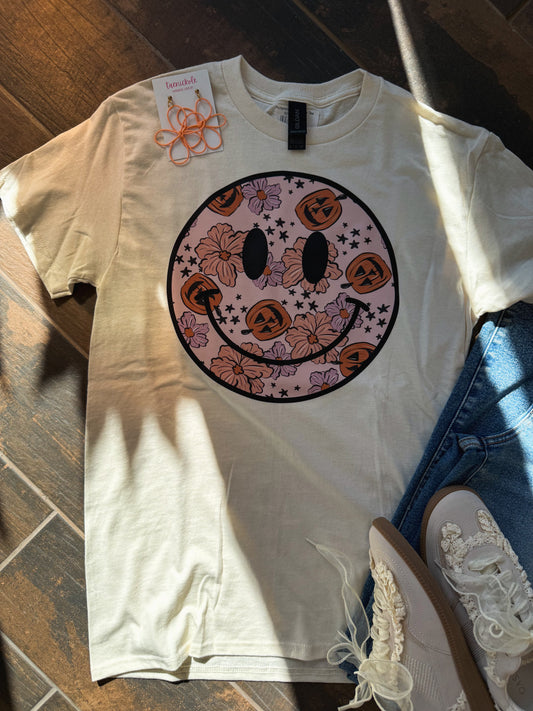 Pumpkin Smiley Face Tee