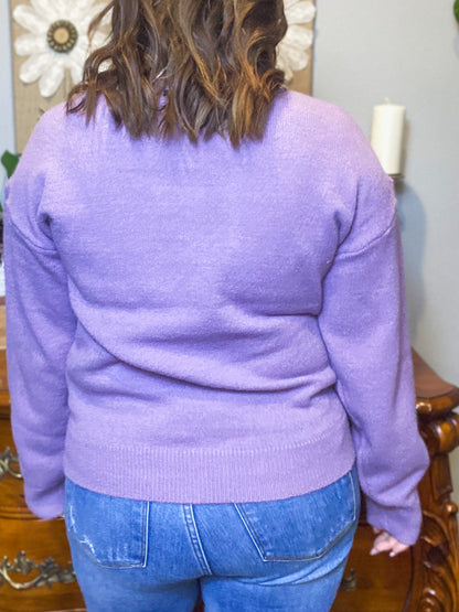 Sparkle Shower Sweater (Deep Lavender)