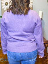 Load image into Gallery viewer, Sparkle Shower Sweater (Deep Lavender)
