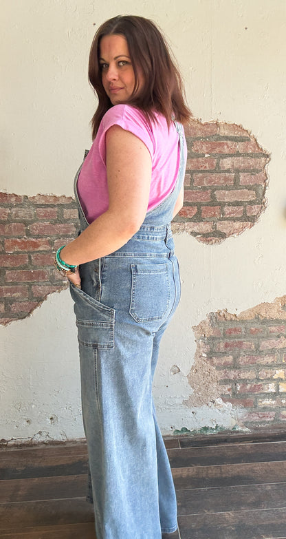 The Free Flow Denim Overalls