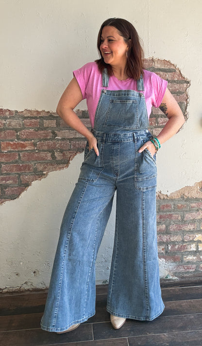 The Free Flow Denim Overalls
