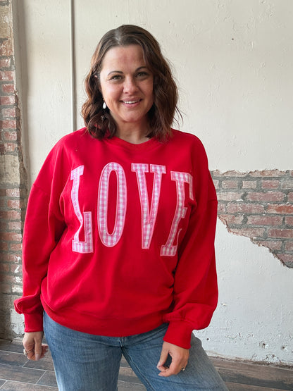 Love Patched Pullover