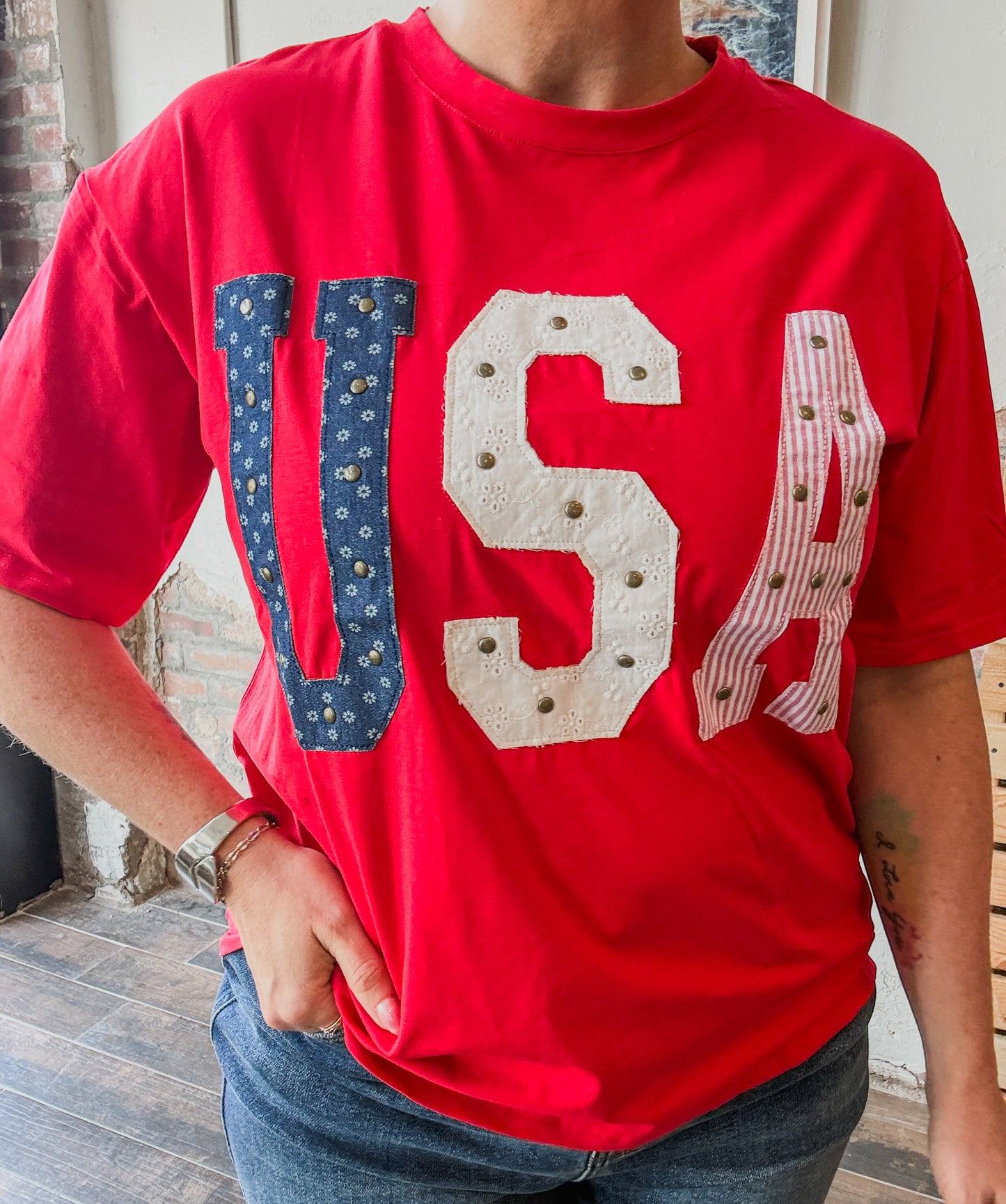 USA Patchwork Top