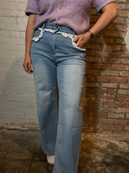 Ivy Lace Denim Jeans