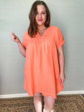 Load image into Gallery viewer, Poolside Gauze Dress (Coral)
