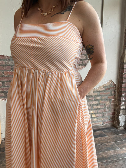 Everyday Breeze Midi Dress in Orange
