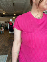 Load image into Gallery viewer, Carla Rib Knit Top (Magenta)
