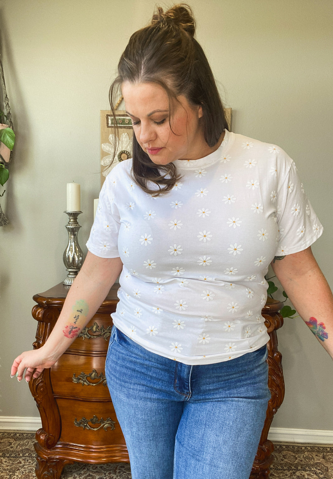 Daisy Stamped Top