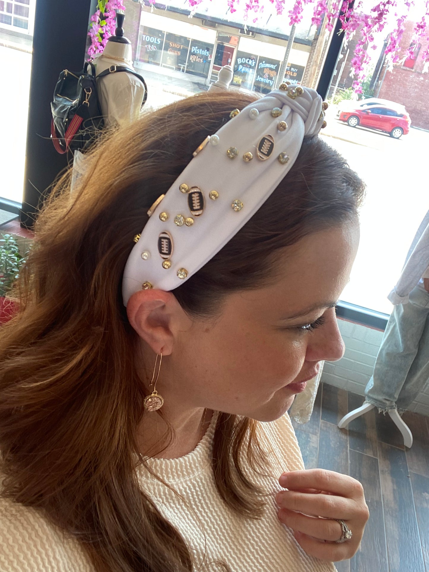 Football Rhinestone Headband