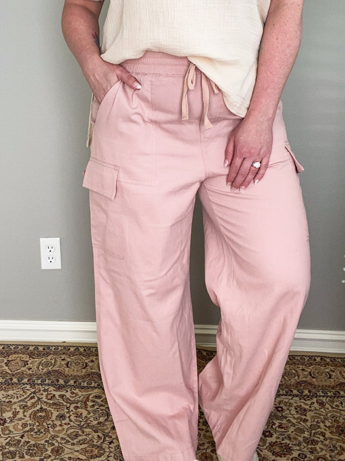 Portland Cargo Pants in Dusty Pink