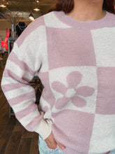 Load image into Gallery viewer, Tessa Floral Checkered Sweater
