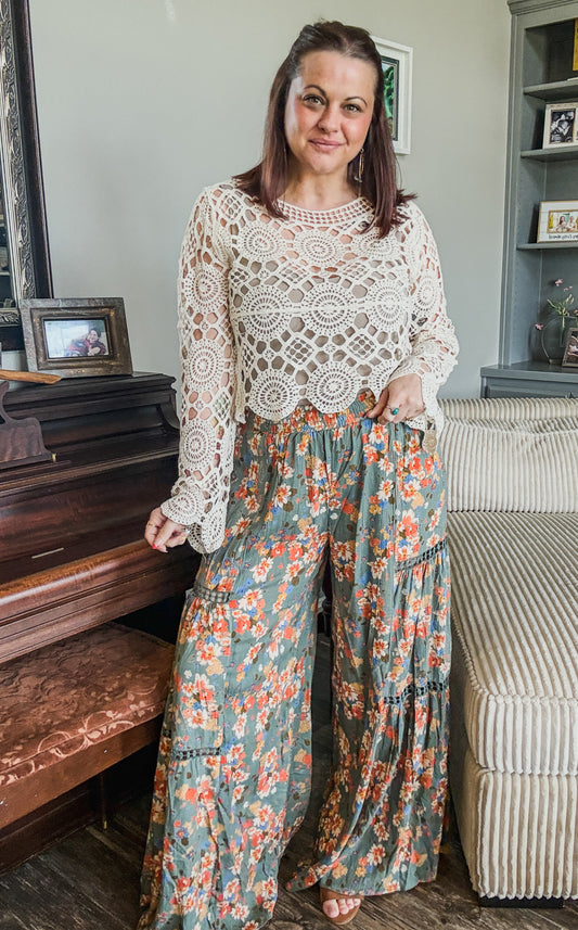 Garden Stroll Wide Leg Pants