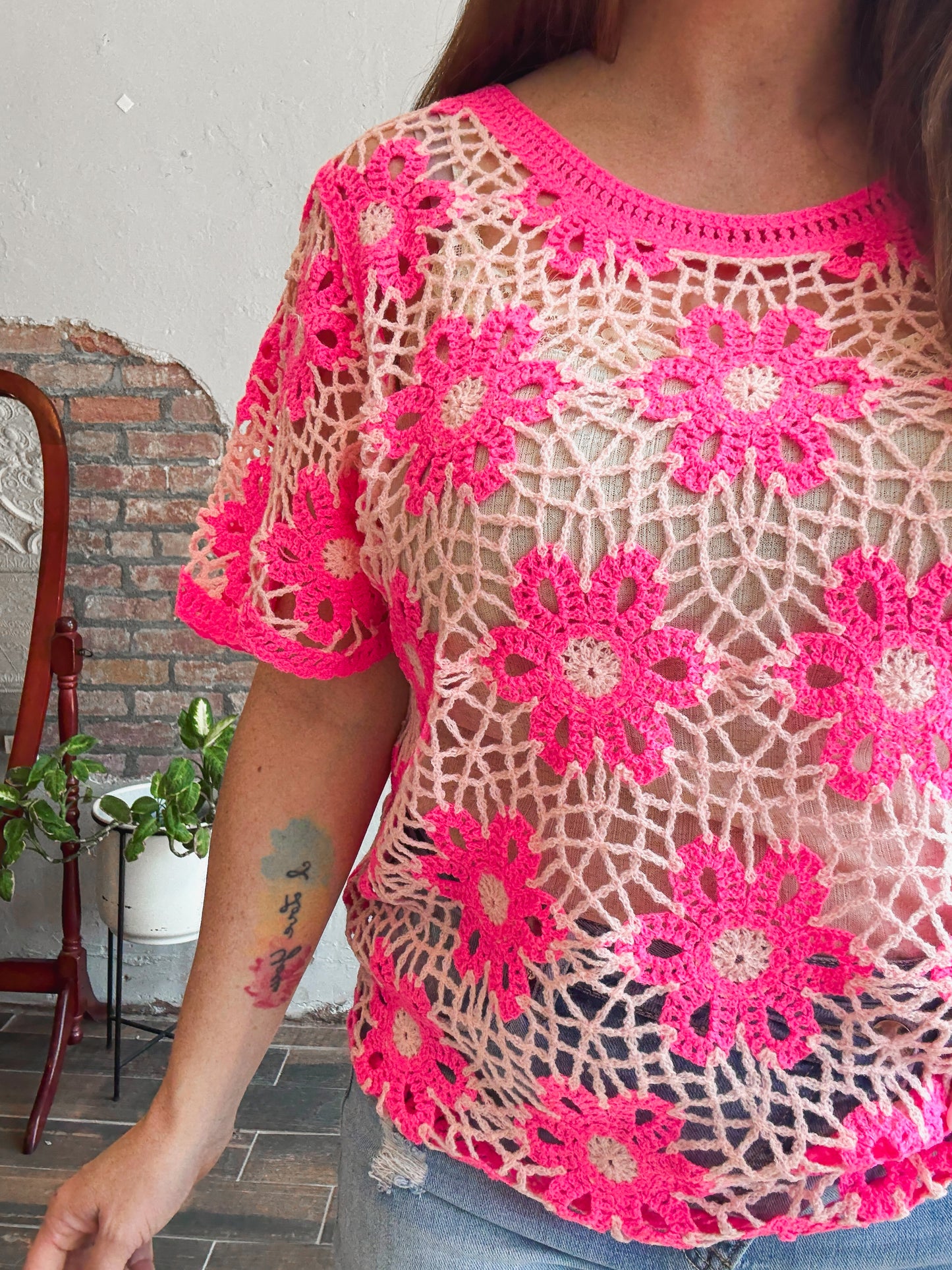 Garden Haze Crochet Top