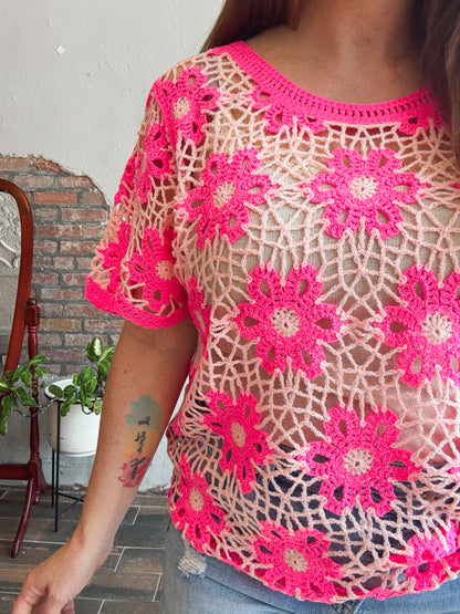 Garden Haze Crochet Top