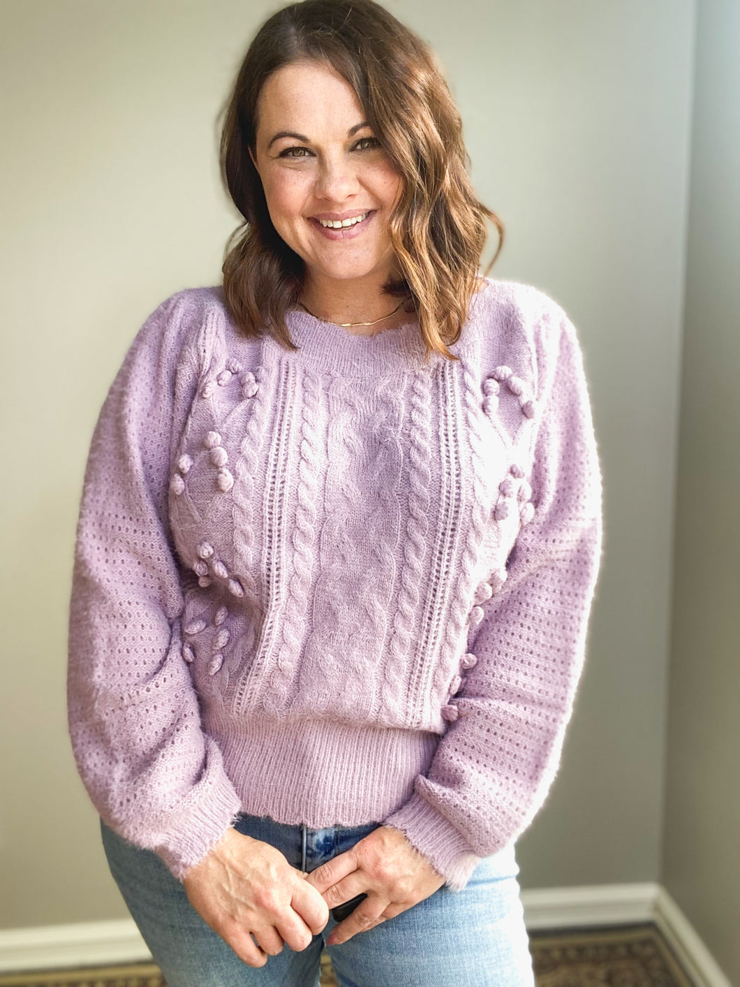 Shannon Pom Pom Knit Sweater