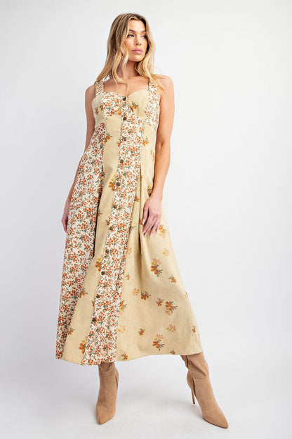Ivy Floral Corduroy Dress