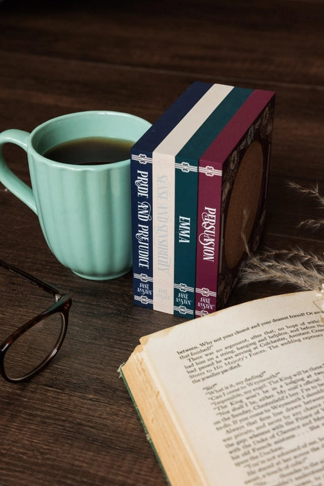 Book Coaster Set - Jane Austen Collection