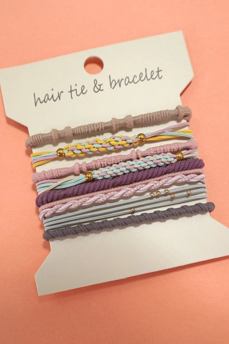 Boho Dual Function Knot Bracelet Hair Ties in Pastel