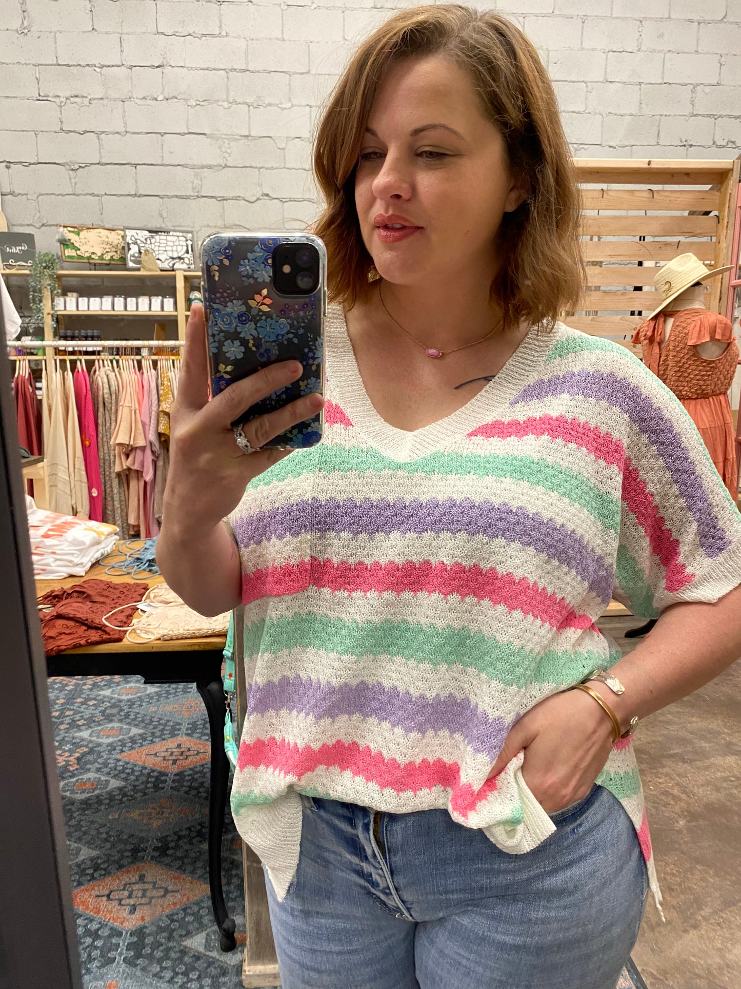 Cotton Candy Knit Top