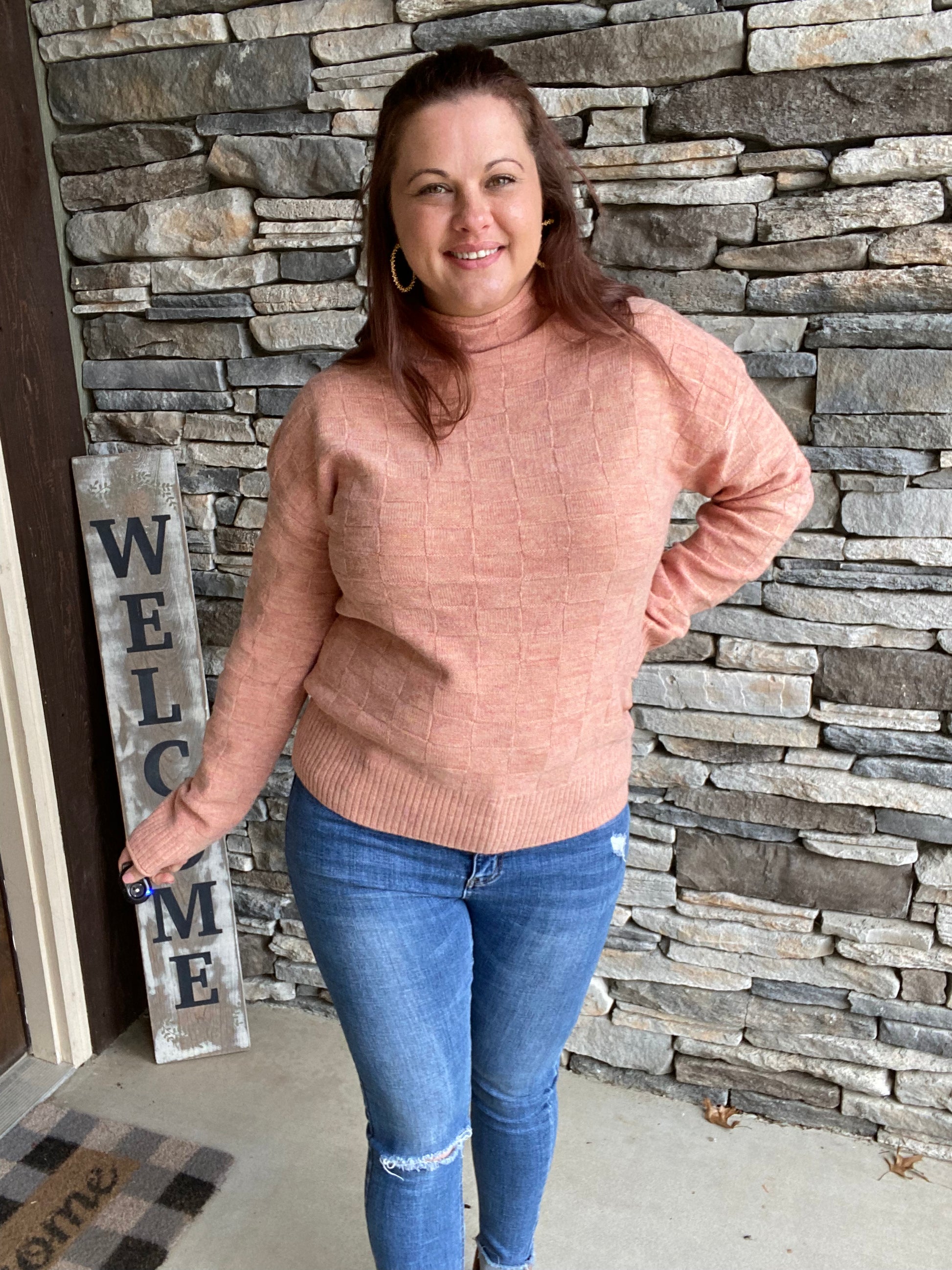 Blushing Heart Sweater - Willow Avenue Boutique
