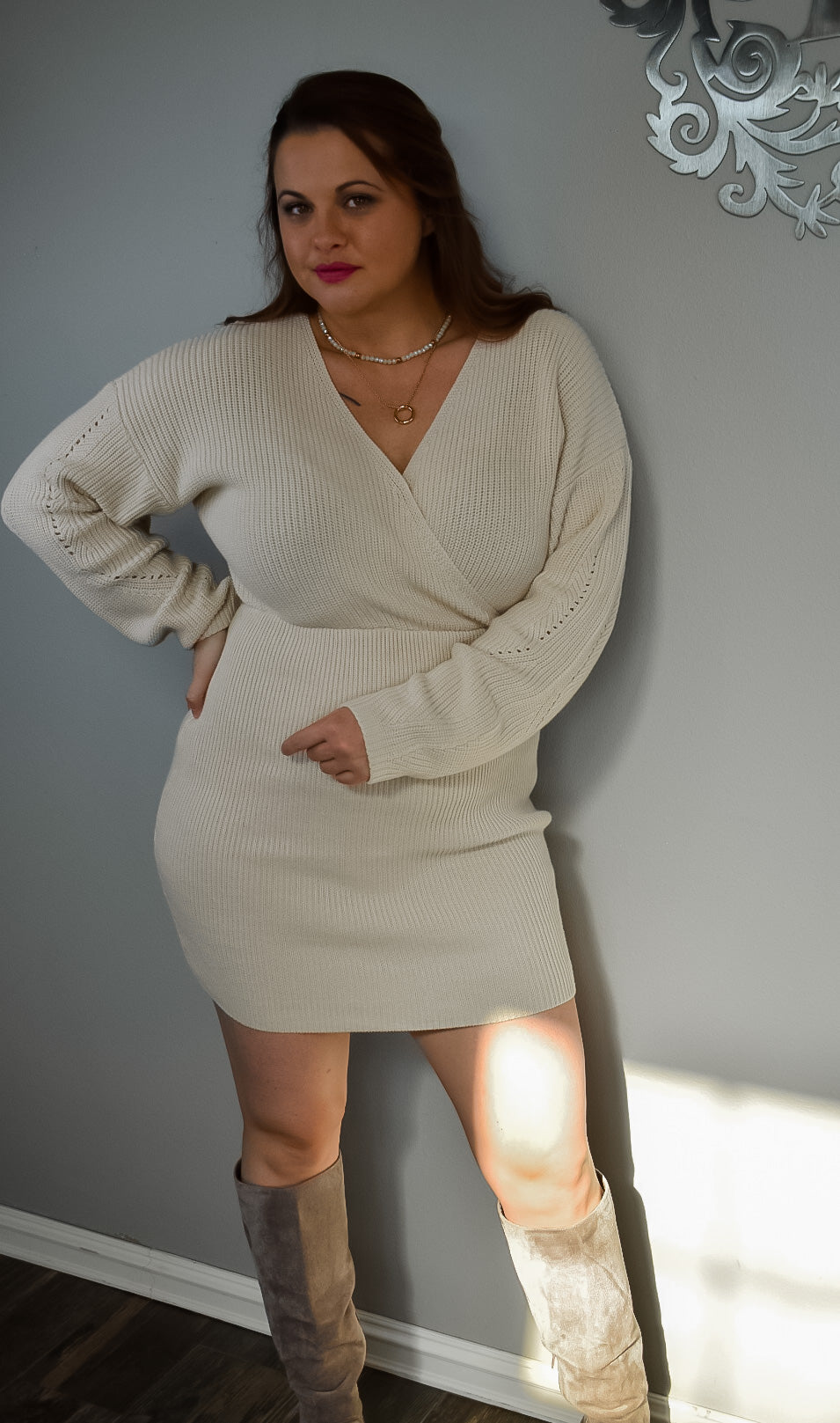 Darling Details Sweater Dress - Willow Avenue Boutique