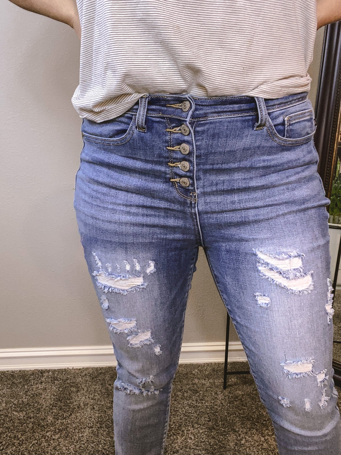 Judy Blue Skinny Distressed Jeans